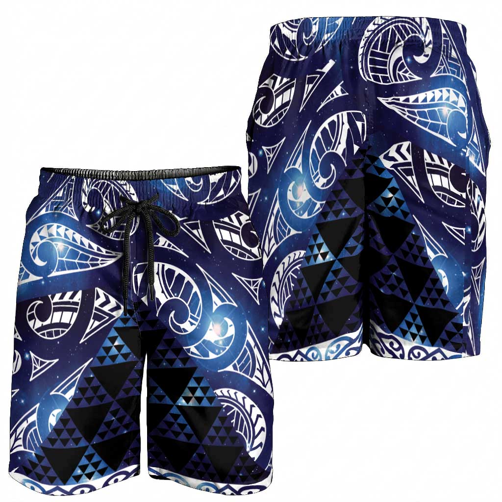 Matariki New Zealand Shorts for Men NZ Niho Taniwha Maori New Year Blue Galaxy