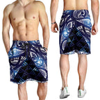 Matariki New Zealand Shorts for Men NZ Niho Taniwha Maori New Year Blue Galaxy