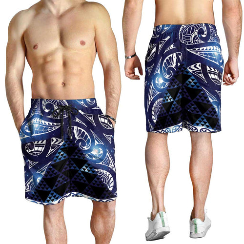 Matariki New Zealand Shorts for Men NZ Niho Taniwha Maori New Year Blue Galaxy