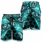 Matariki New Zealand Shorts for Men NZ Niho Taniwha Maori New Year Cyan Galaxy