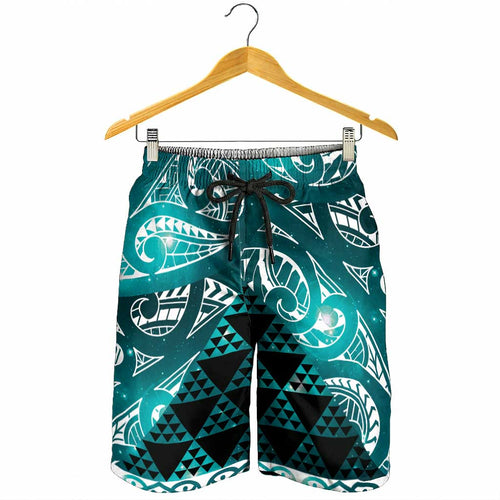 Matariki New Zealand Shorts for Men NZ Niho Taniwha Maori New Year Cyan Galaxy