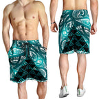 Matariki New Zealand Shorts for Men NZ Niho Taniwha Maori New Year Cyan Galaxy