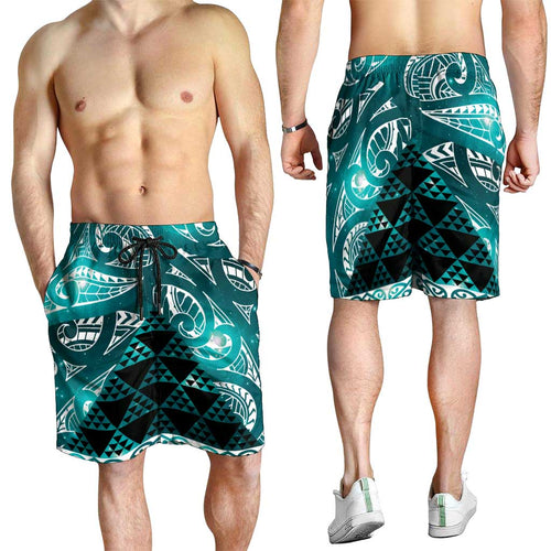 Matariki New Zealand Shorts for Men NZ Niho Taniwha Maori New Year Cyan Galaxy