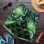 Matariki New Zealand Shorts for Men NZ Niho Taniwha Maori New Year Green Galaxy