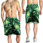 Matariki New Zealand Shorts for Men NZ Niho Taniwha Maori New Year Green Galaxy