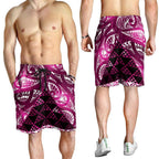 Matariki New Zealand Shorts for Men NZ Niho Taniwha Maori New Year Pink Galaxy
