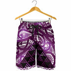 Matariki New Zealand Shorts for Men NZ Niho Taniwha Maori New Year Purple Galaxy
