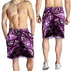 Matariki New Zealand Shorts for Men NZ Niho Taniwha Maori New Year Purple Galaxy