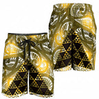 Matariki New Zealand Shorts for Men NZ Niho Taniwha Maori New Year Yellow Galaxy