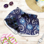 Matariki New Zealand Shorts for Women NZ Niho Taniwha Maori New Year Blue Galaxy