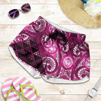 Matariki New Zealand Shorts for Women NZ Niho Taniwha Maori New Year Pink Galaxy