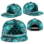 Matariki New Zealand Snapback Cap NZ Niho Taniwha Maori New Year Cyan Galaxy
