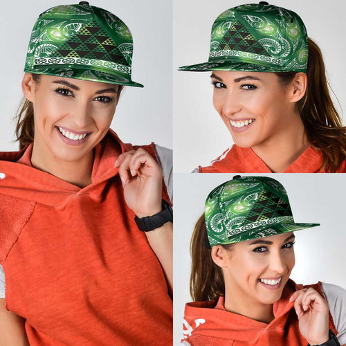 Matariki New Zealand Snapback Cap NZ Niho Taniwha Maori New Year Green Galaxy