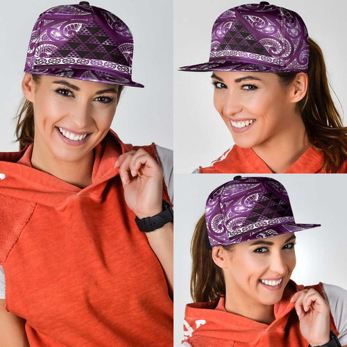 Matariki New Zealand Snapback Cap NZ Niho Taniwha Maori New Year Purple Galaxy