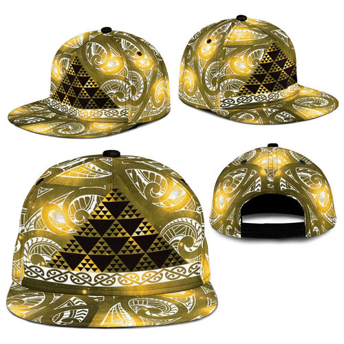 Matariki New Zealand Snapback Cap NZ Niho Taniwha Maori New Year Yellow Galaxy