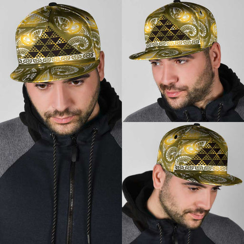 Matariki New Zealand Snapback Cap NZ Niho Taniwha Maori New Year Yellow Galaxy