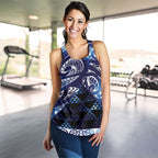 Matariki New Zealand Women Racerback Tank NZ Niho Taniwha Maori New Year Blue Galaxy
