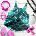 Matariki New Zealand Women Racerback Tank NZ Niho Taniwha Maori New Year Cyan Galaxy