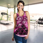 Matariki New Zealand Women Racerback Tank NZ Niho Taniwha Maori New Year Pink Galaxy