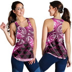 Matariki New Zealand Women Racerback Tank NZ Niho Taniwha Maori New Year Pink Galaxy
