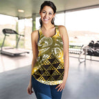 Matariki New Zealand Women Racerback Tank NZ Niho Taniwha Maori New Year Yellow Galaxy