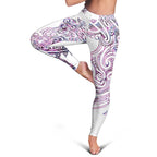 Mawhero Paua Shell Kowhaiwhai Taniko Leggings Taniwha Maori Tribal Style