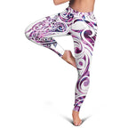 Mawhero Paua Shell Kowhaiwhai Taniko Leggings Turtle Tattoo Maori Tribal Style