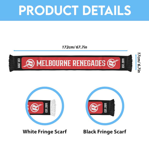 Melbourne Renegades Cricket Personalised Ruffneck Scarf 2026 Go Champions