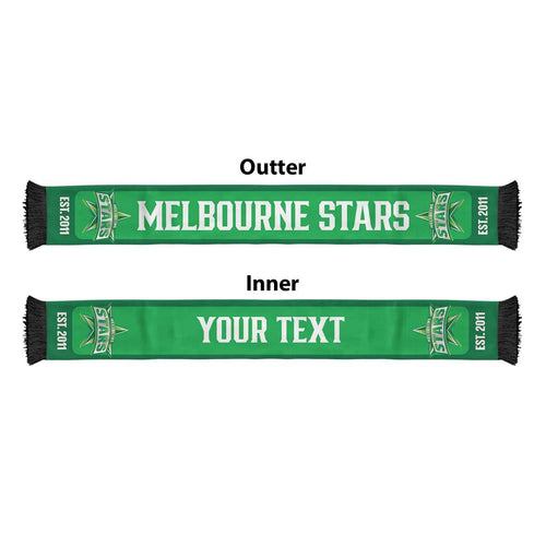 Melbourne Stars Cricket Personalised Ruffneck Scarf 2026 Go Champions