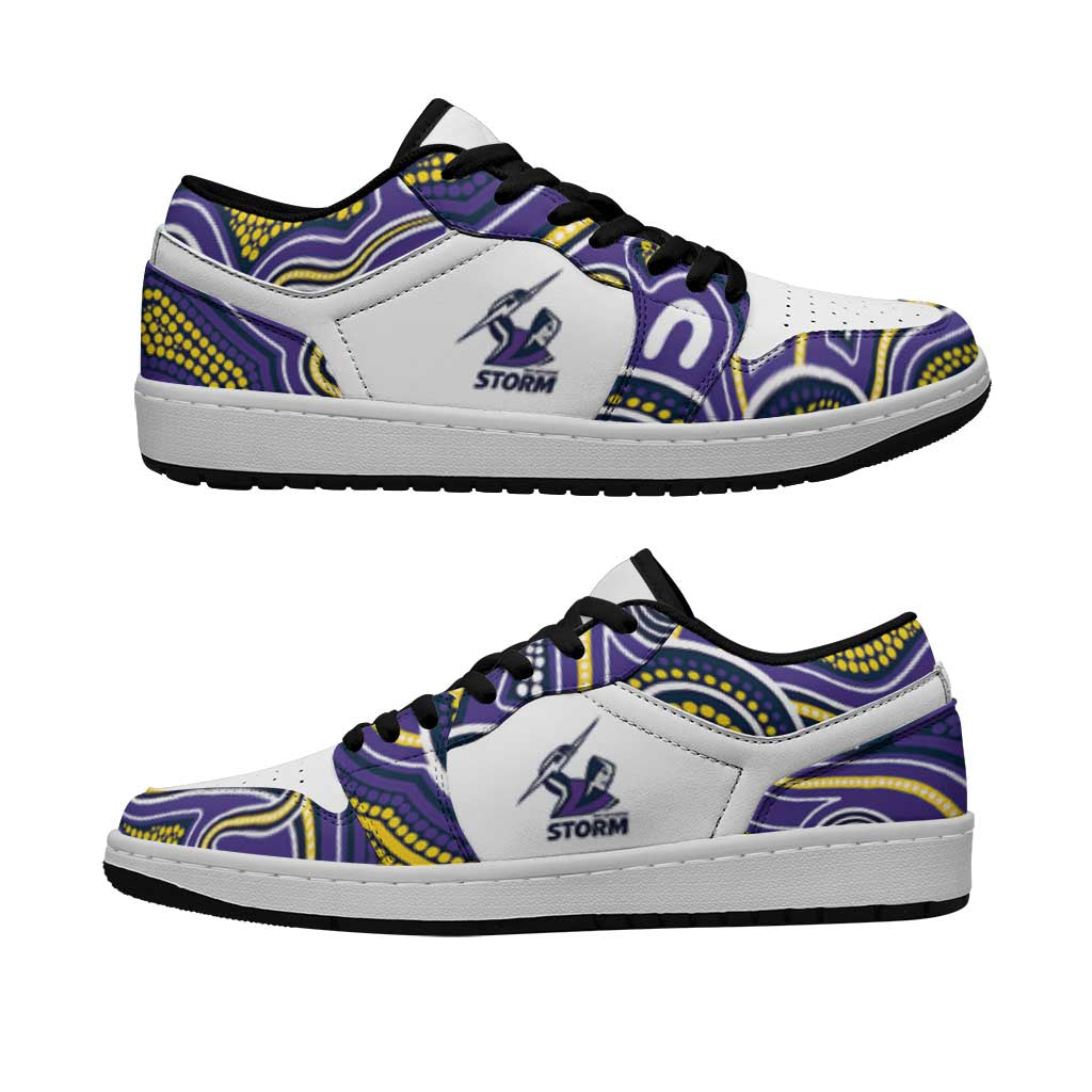 Melbourne Storm 2026 Rugby Low Sneakers Aboriginal Art
