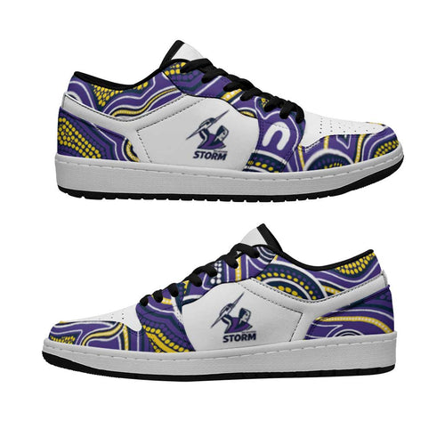 Melbourne Storm 2026 Rugby Low Sneakers Aboriginal Art