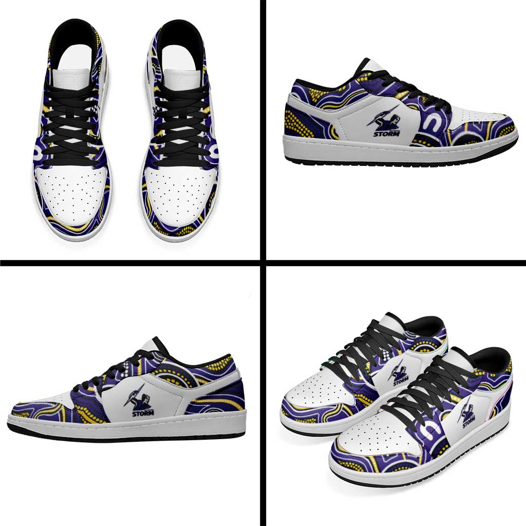 Melbourne Storm 2026 Rugby Low Sneakers Aboriginal Art