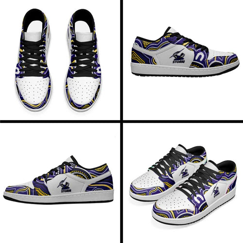 Melbourne Storm 2026 Rugby Low Sneakers Aboriginal Art