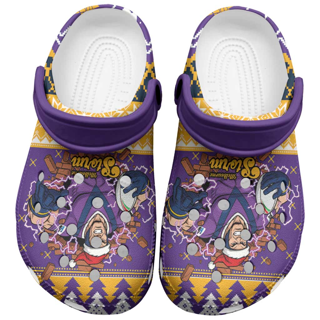 Melbourne Thunderbolt Santa Clogs Shoes Christmas Rugby League Spirit - Aussie Hoodie