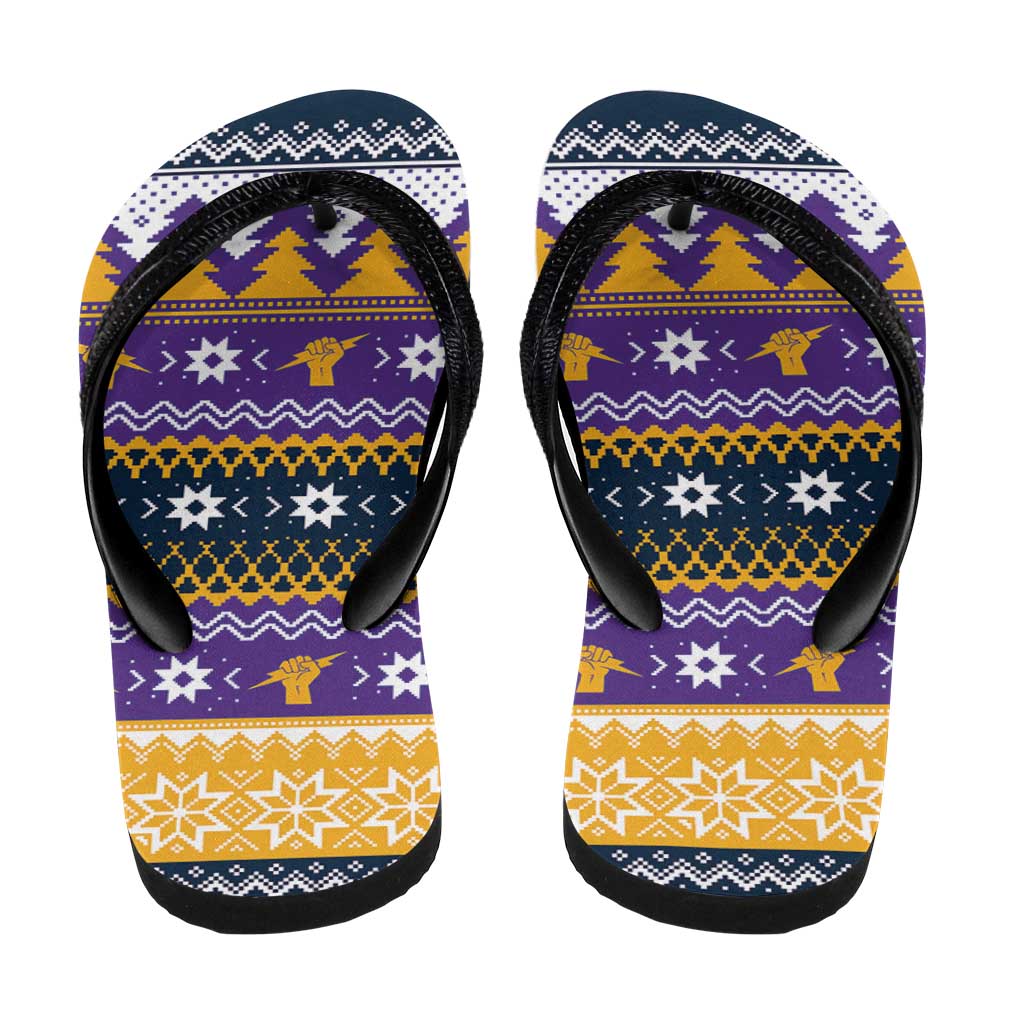 Melbourne Thunderbolt Santa Flip Flops Christmas Rugby League Spirit - Aussie Hoodie