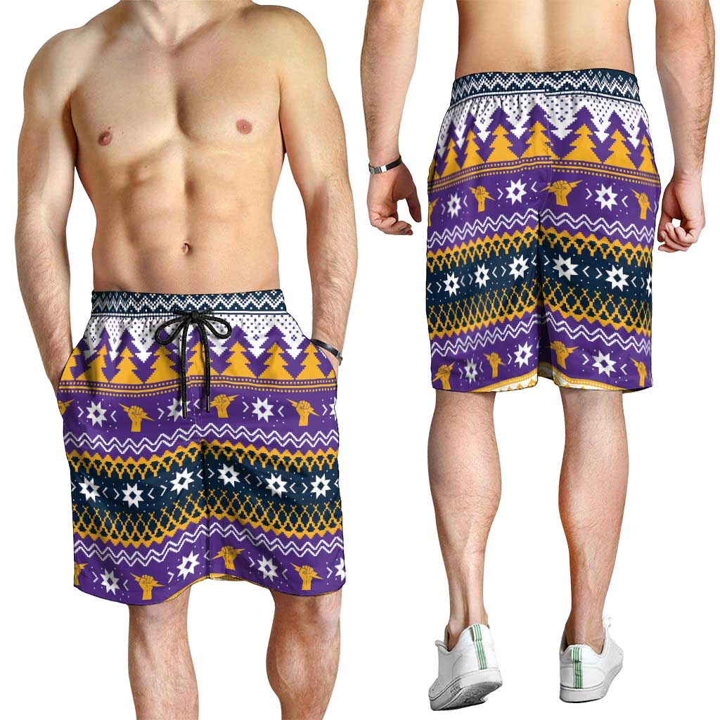 Melbourne Thunderbolt Santa Shorts for Men Christmas Rugby League Spirit - Aussie Hoodie