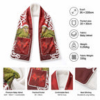 Meri Kirihimete New Zealand Kakapo Santa Pocket Scarf Aotearoa Maori Pattern