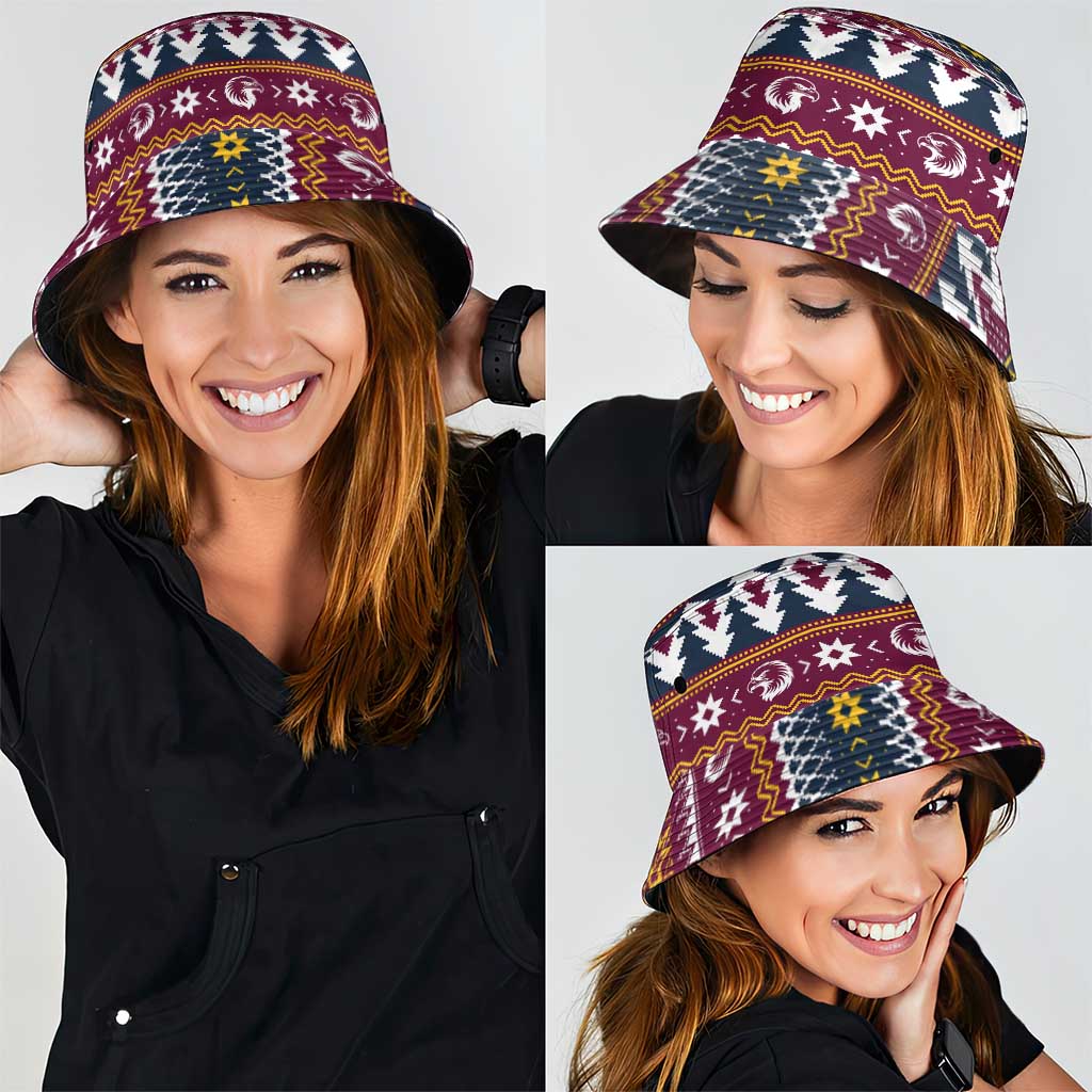 Merry Eagle Roar Bucket Hat Christmas Rugby League Spirit - Aussie Hoodie