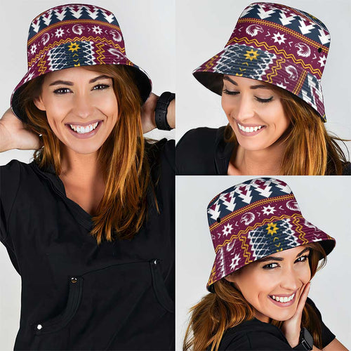 Merry Eagle Roar Bucket Hat Christmas Rugby League Spirit - Aussie Hoodie