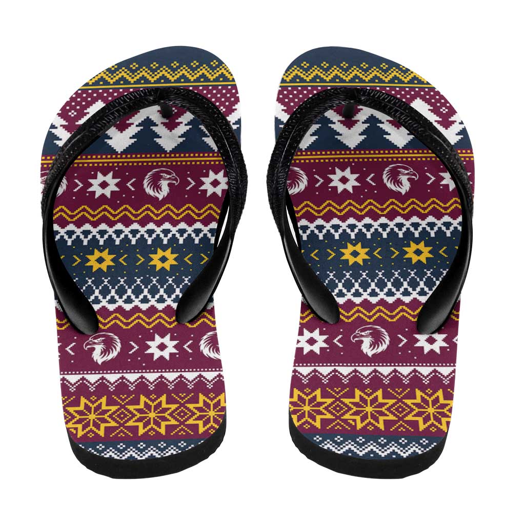 Merry Eagle Roar Flip Flops Christmas Rugby League Spirit - Aussie Hoodie