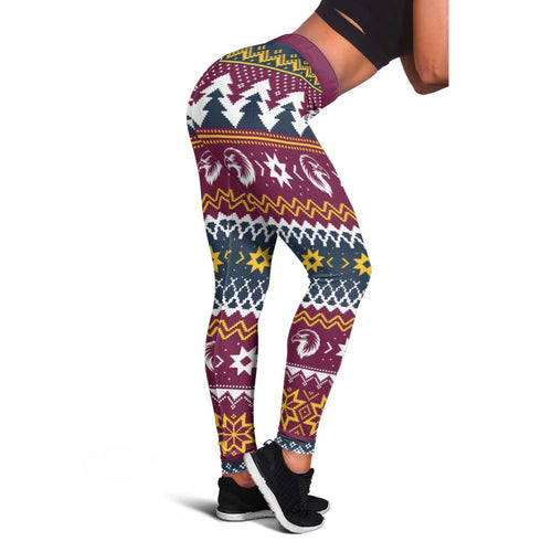 Merry Eagle Roar Leggings Christmas Rugby League Spirit - Aussie Hoodie