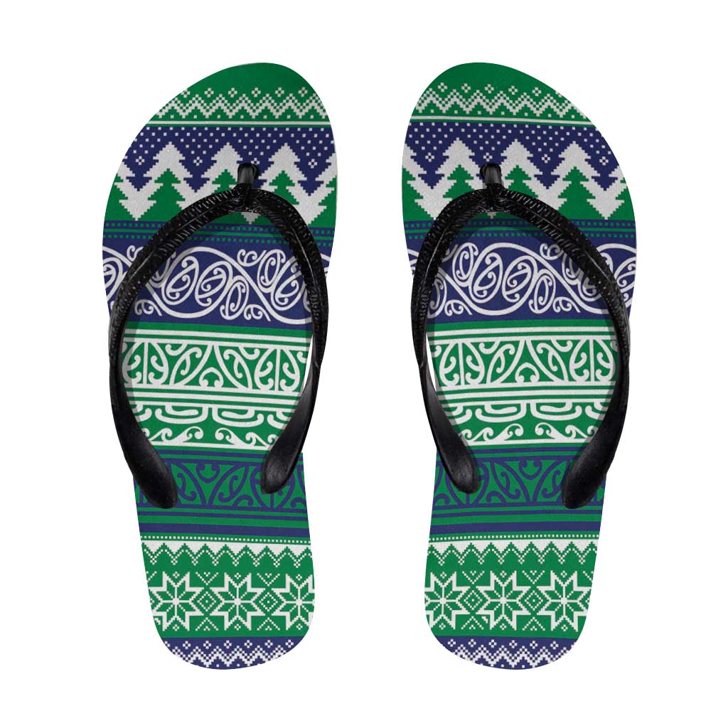 Merry Haka Warriors Flip Flops Christmas Rugby League Spirit - Aussie Hoodie