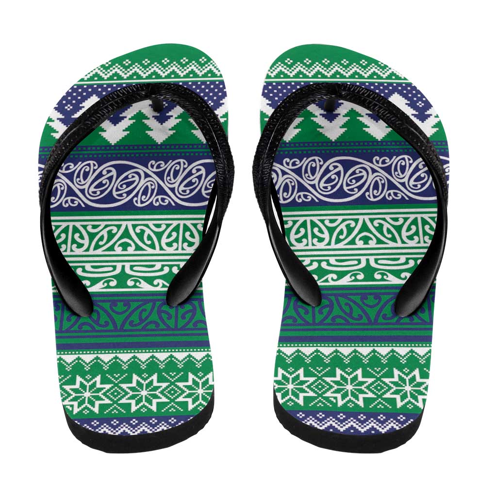 Merry Haka Warriors Flip Flops Christmas Rugby League Spirit - Aussie Hoodie
