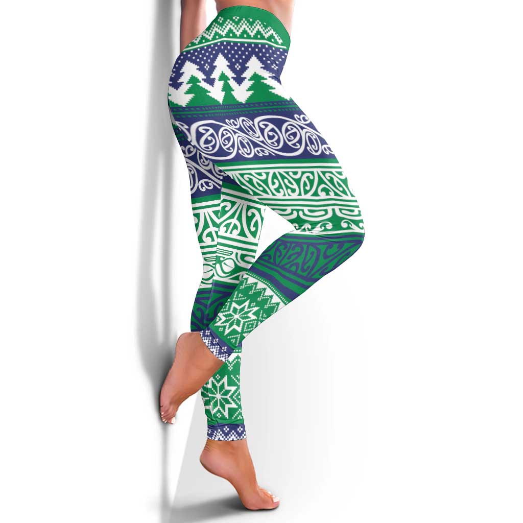 Merry Haka Warriors Leggings Christmas Rugby League Spirit - Aussie Hoodie