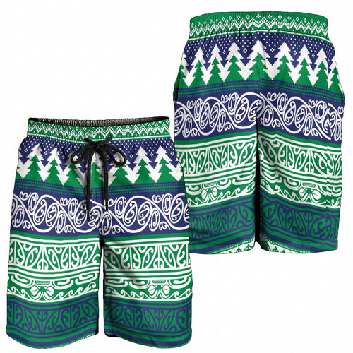 Merry Haka Warriors Shorts for Men Christmas Rugby League Spirit - Aussie Hoodie