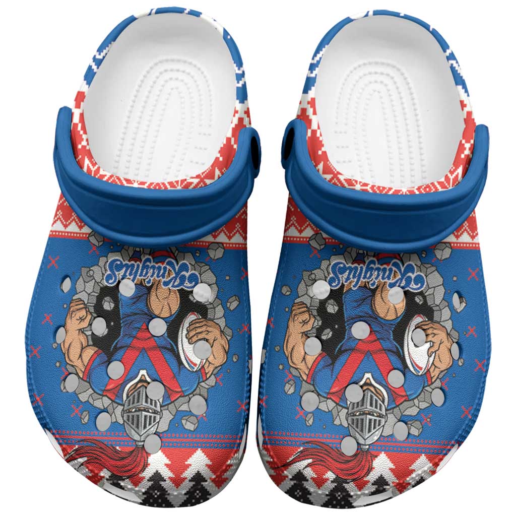 Merry Knights Newcastle Pride Clogs Shoes Christmas Rugby League Spirit - Aussie Hoodie