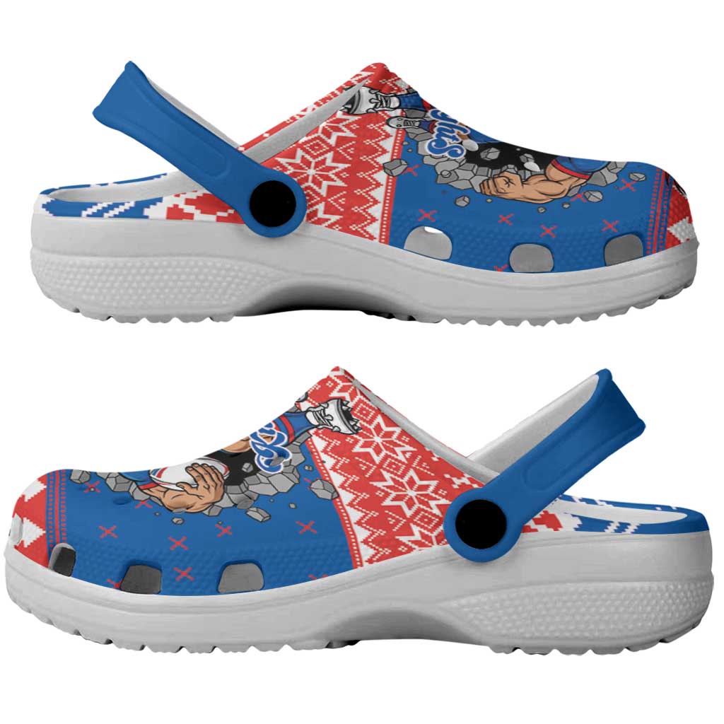 Merry Knights Newcastle Pride Clogs Shoes Christmas Rugby League Spirit - Aussie Hoodie