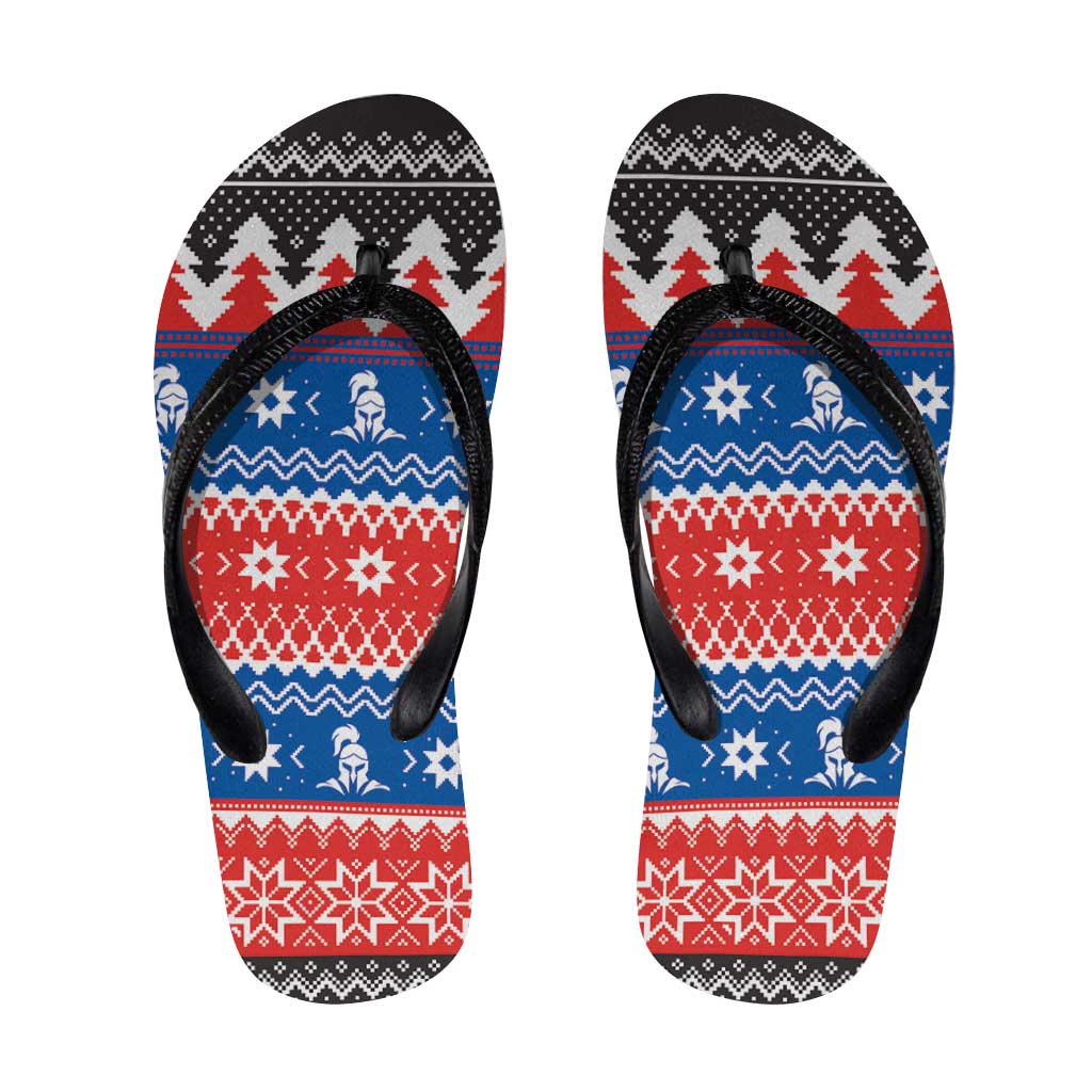 Merry Knights Newcastle Pride Flip Flops Christmas Rugby League Spirit - Aussie Hoodie