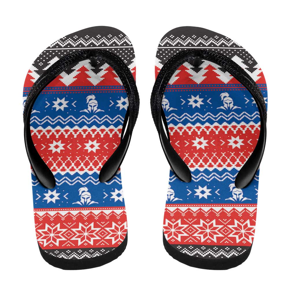 Merry Knights Newcastle Pride Flip Flops Christmas Rugby League Spirit - Aussie Hoodie