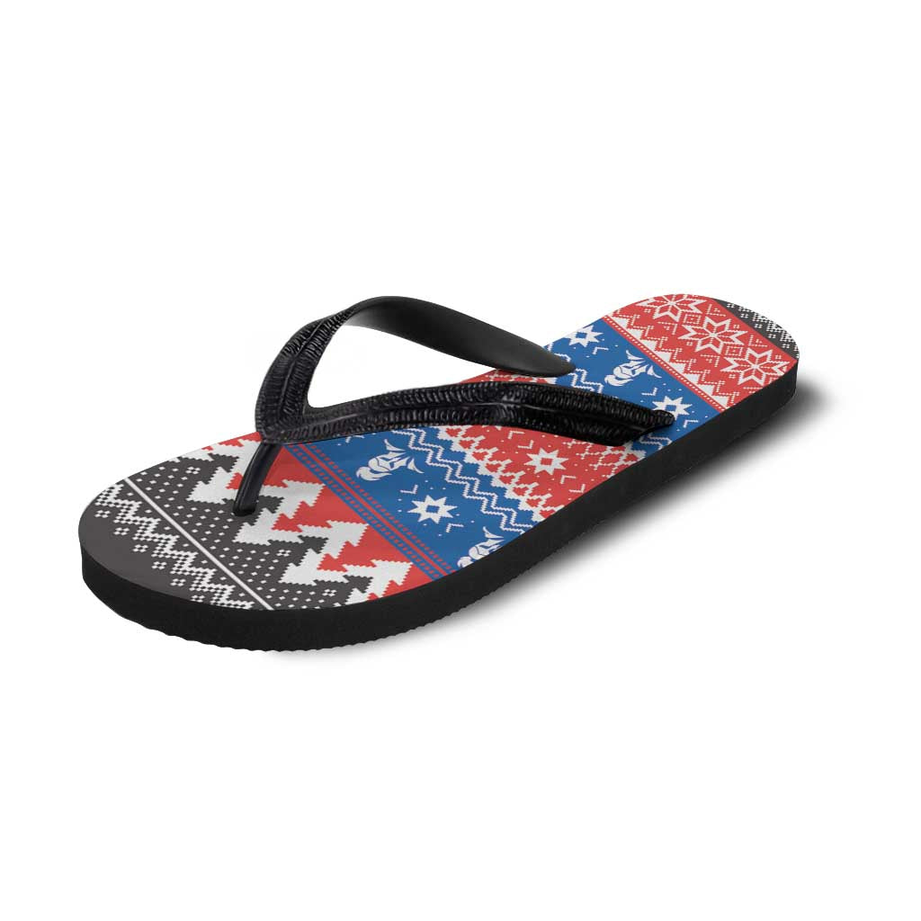 Merry Knights Newcastle Pride Flip Flops Christmas Rugby League Spirit - Aussie Hoodie